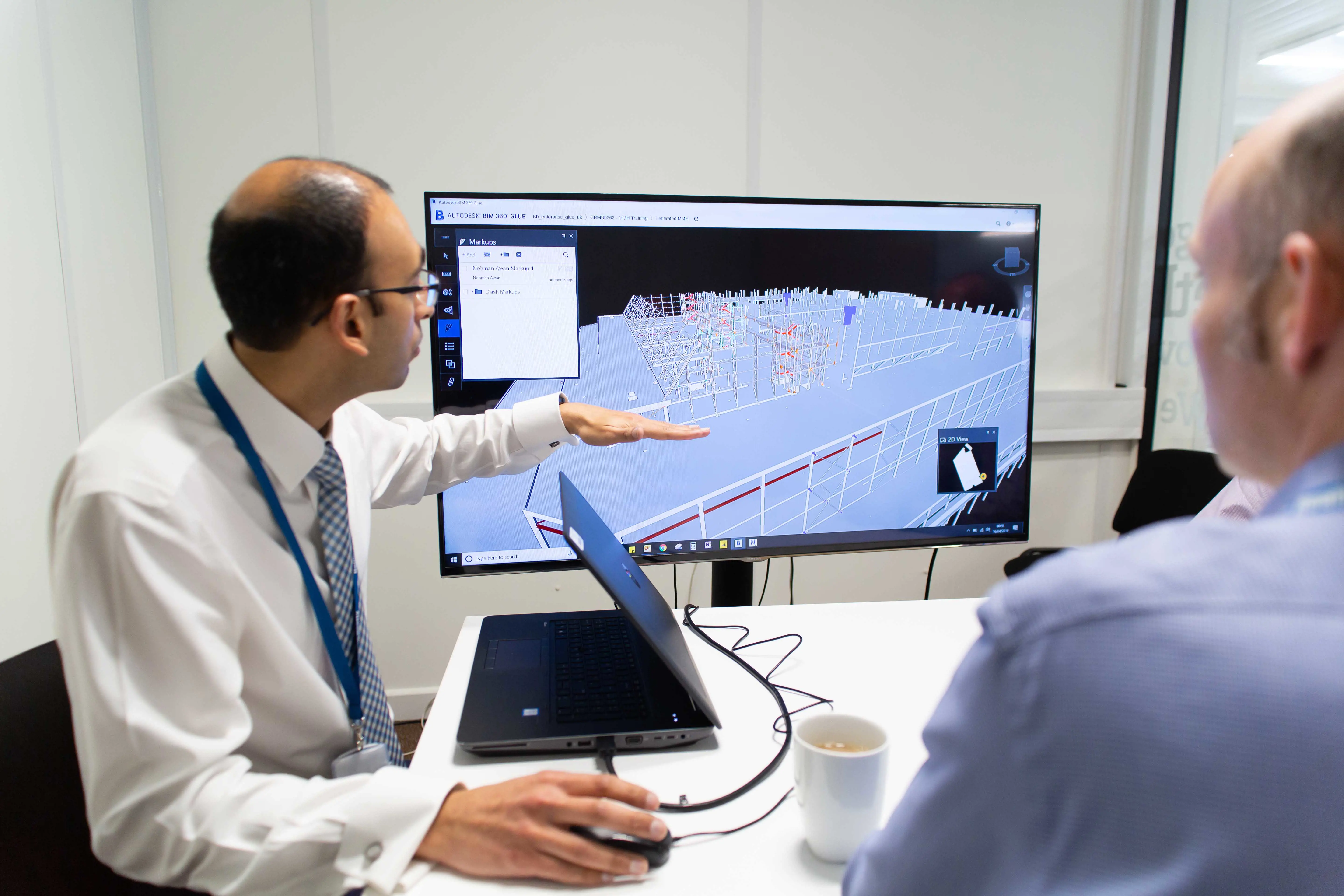 Two colleagues working on a project